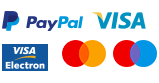 carte di credito Visa e Mastercard, PayPal